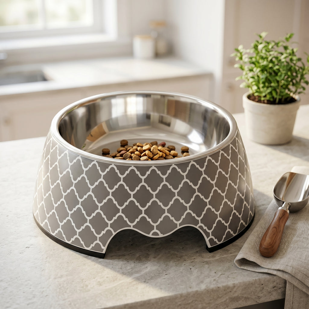 Medium Size Dog Bowl - Gray